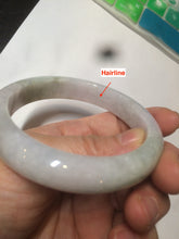 Load image into Gallery viewer, 56.5mm certified 100% natural type A green/white/light purple jadeite jade bangle AT50-7934
