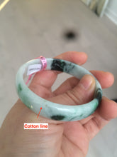 Load image into Gallery viewer, 52.5mm certified Type A 100% Natural green thin Jadeite Jade bangle AE17-6891
