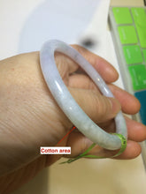 Load image into Gallery viewer, 55.7mm certified 100% natural green/white/purple round cut jadeite jade bangle E52-5262
