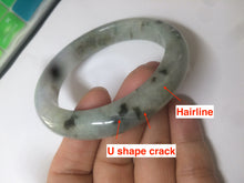 Load image into Gallery viewer, 54.5mm 100% natural certified green/purple jadeite jade bangle AM39-3535

