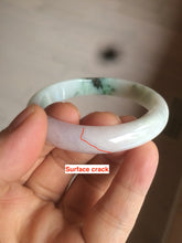 Load image into Gallery viewer, 49mm Certified Type A 100% Natural green purple oval Jadeite Jade bangle AM6-4137
