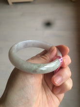 Load image into Gallery viewer, 50mm Certified Type A 100% Natural light purple oval shape Jadeite Jade bangle G69-2855 (Clarence)
