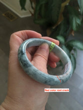 Load image into Gallery viewer, 56.5mm certificated Type A 100% Natural white/green/blue Jadeite Jade bangle Q86-1602
