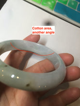 Load image into Gallery viewer, 57mm Certificated Type A 100% Natural green/white oval  jadeite jade bangle D89-7164
