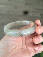 Load image into Gallery viewer, Certified Type A 100% Natural green/white Jadeite Jade bangle 57.4mm KS47-1617
