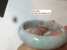 Load image into Gallery viewer, 57.6mm certified type A 100% Natural green white jadeite jade bangle K93-1031
