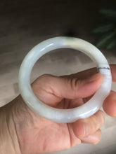 Load image into Gallery viewer, 59mm certified 100% Natural white/beige nephrite Hetian Jade bangle L74-7897  卖了
