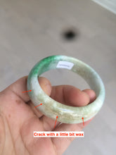 Load image into Gallery viewer, 51mm Certified Type A 100% Natural sunny green brown Jadeite Jade oval bangle AD68-2163
