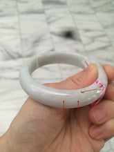 Load image into Gallery viewer, 56.3mm certified 100% natural Type A light green/white jadeite jade bangle Z9-3447
