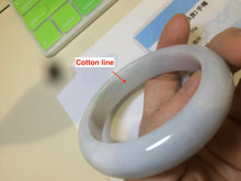 Load image into Gallery viewer, 53.5mm 100% natural Type A green/white jadeite jade bangle R76-5678
