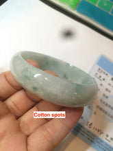 Load image into Gallery viewer, 52mm certified type A100% Natural green white oval Jadeite Jade bangle H148-1034
