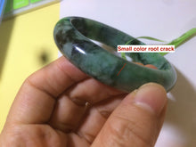 Load image into Gallery viewer, 57.7mm Certified Type A 100% Natural green Jadeite Jade bangle N74-9582
