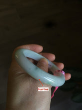 Load image into Gallery viewer, 55mm Certified Type A 100% Natural green/white/yellow Jadeite Jade bangle AD35-9287
