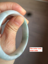 Load image into Gallery viewer, 52mm certified Type A 100% Natural green/white oval Jadeite Jade bangle AR70-4208
