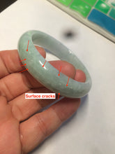 Load image into Gallery viewer, 52.4mm Certified 100% natural Type A light green oval jadeite jade bangle Y120-2491
