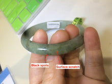 Load image into Gallery viewer, 50.5mm Certified Type A 100% Natural dark green oval Jadeite Jade bangle AE29-3075
