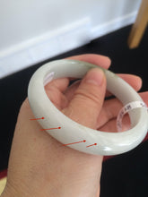 Load image into Gallery viewer, 56.7mm Certified Type A 100% Natural light green Jadeite Jade bangle N7-6528
