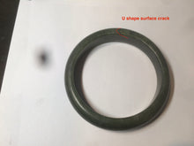 Load image into Gallery viewer, 59mm 100% Natural dark green/black nephrite Hetian Jade(碧玉)  bangle HF16
