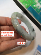 Load image into Gallery viewer, 58mm Certified Type A 100% Natural icy light green Jadeite Jade bangle C27-2362
