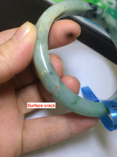 Load image into Gallery viewer, 58mm Certified Type A 100% Natural green/yellow Jadeite Jade bangle AS49-5045
