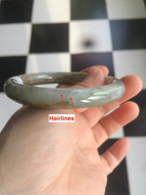 Load image into Gallery viewer, 56.8mm certified Type A 100% Natural green/brown round cut Jadeite Jade bangle KS87-1441
