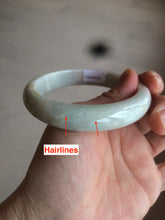 Load image into Gallery viewer, 57.5mm Certified 100% natural Type A light green/yellow/purple jadeite jade bangle N89-7531
