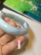 Load image into Gallery viewer, 52.5mm Certified type A 100% Natural green white Jadeite Jade bangle A77-2424
