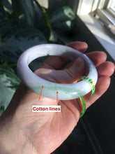 Load image into Gallery viewer, 57.4mm certified Type A 100% Natural green/purple Jadeite Jade bangle AE6-6198
