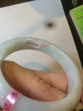 Load image into Gallery viewer, 57mm certified type A 100% Natural white green jadeite jade bangle AD52-9288
