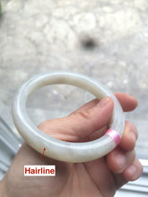 Load image into Gallery viewer, 60mm certified Type A 100% Natural beige/white Hetian (nephrite) Jade bangle W52 卖了
