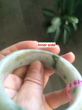 Load image into Gallery viewer, 56.3mm 100% natural Type A green/brown/purple chubby tire style jadeite jade bangle B62
