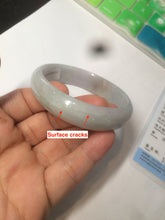 Load image into Gallery viewer, 52mm Certified 100% natural Type A light green/purple oval jadeite jade bangle N109-2828
