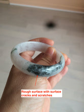 Load image into Gallery viewer, 51.5mm certified type A 100% Natural light green white oval Jadeite Jade bangle AR55-2853
