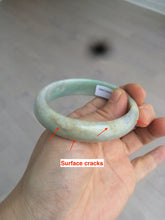 Load image into Gallery viewer, 50.5mm Certified Type A 100% Natural sunny green/purple oval Jadeite Jade bangle AT1-0683
