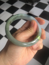 Load image into Gallery viewer, 57.7mm certificated Type A 100% Natural light green/purple Jadeite Jade bangle G74-8401
