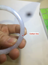 Load image into Gallery viewer, 55.7mm certified 100% natural green/white/purple round cut jadeite jade bangle E52-5262
