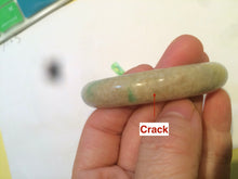 Load image into Gallery viewer, 57.5mm Certified Type A 100% Natural sunny green/yellow Jadeite Jade bangle W61-5522
