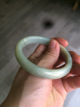 Load image into Gallery viewer, 55.7mm certified 100% Natural green/yellow nephrite Hetian Jade bangle HE31-2568
