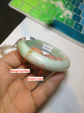 Load image into Gallery viewer, 54.6mm certified 100% natural Type A sunny green/white/brown jadeite jade bangle AH61-3333
