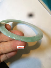 Load image into Gallery viewer, 53.7mm certificated Type A 100% Natural sunny green Jadeite Jade bangle A82-4958
