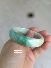 Load image into Gallery viewer, 51mm Certified Type A 100% Natural sunny green brown Jadeite Jade oval bangle AD68-2163
