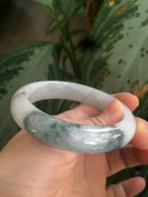 Load image into Gallery viewer, Certificated 58mm type A 100% Natural icy green/white jadeite jade bangle KS-37-3150
