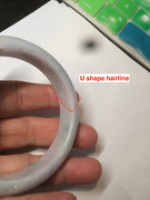 Load image into Gallery viewer, 55.5mm Certified Type A 100% Natural light green/white Jadeite Jade bangle AM58-4204
