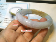 Load image into Gallery viewer, 62mm certified Type A 100% Natural green/white/purple/brown Jadeite Jade bangle X94-0576
