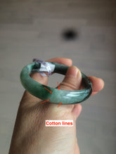 Load image into Gallery viewer, 50.2mm Certified Type A 100% Natural sunny green/dark green Jadeite Jade bangle D45-0105
