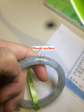 Load image into Gallery viewer, 53.7mm certificated Type A 100% Natural light green/gray Jadeite Jade bangle R67-7251
