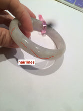 Load image into Gallery viewer, Certified Type A 100% Natural green/white Jadeite Jade bangle 57.4mm KS47-1617
