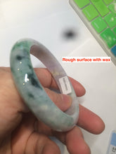 Load image into Gallery viewer, 53.7mm Certified Type A 100% Natural green/purple/brown Jadeite Jade bangle AR58-0523
