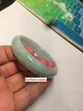 Load image into Gallery viewer, 52.4mm Certified 100% natural Type A light green oval jadeite jade bangle Y120-2491
