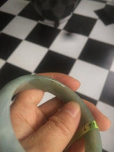 Load image into Gallery viewer, 57.7mm certificated Type A 100% Natural light green/purple Jadeite Jade bangle G74-8401
